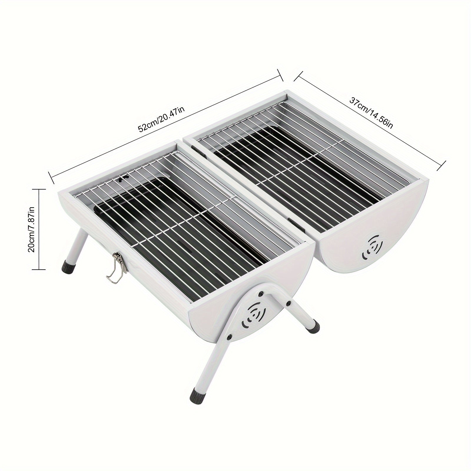 DFSDFGF32 White Multi-functional BBQ Grill with Thermometer