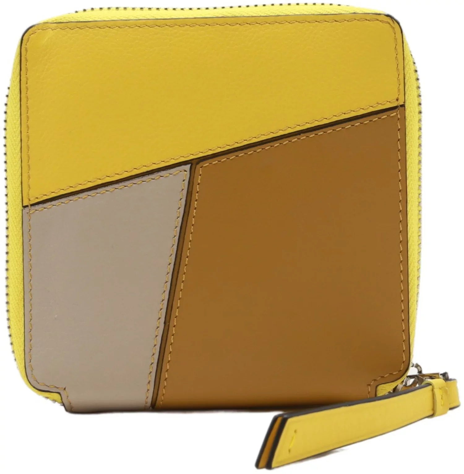 Loewe Women's Puzzle Square Zip Leather Wallet - Yellow