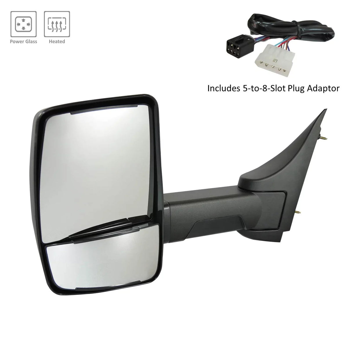 KAI New Standard Replacement Driver Side Door Mirror, Fits 2003-2020 Chevrolet Express Van