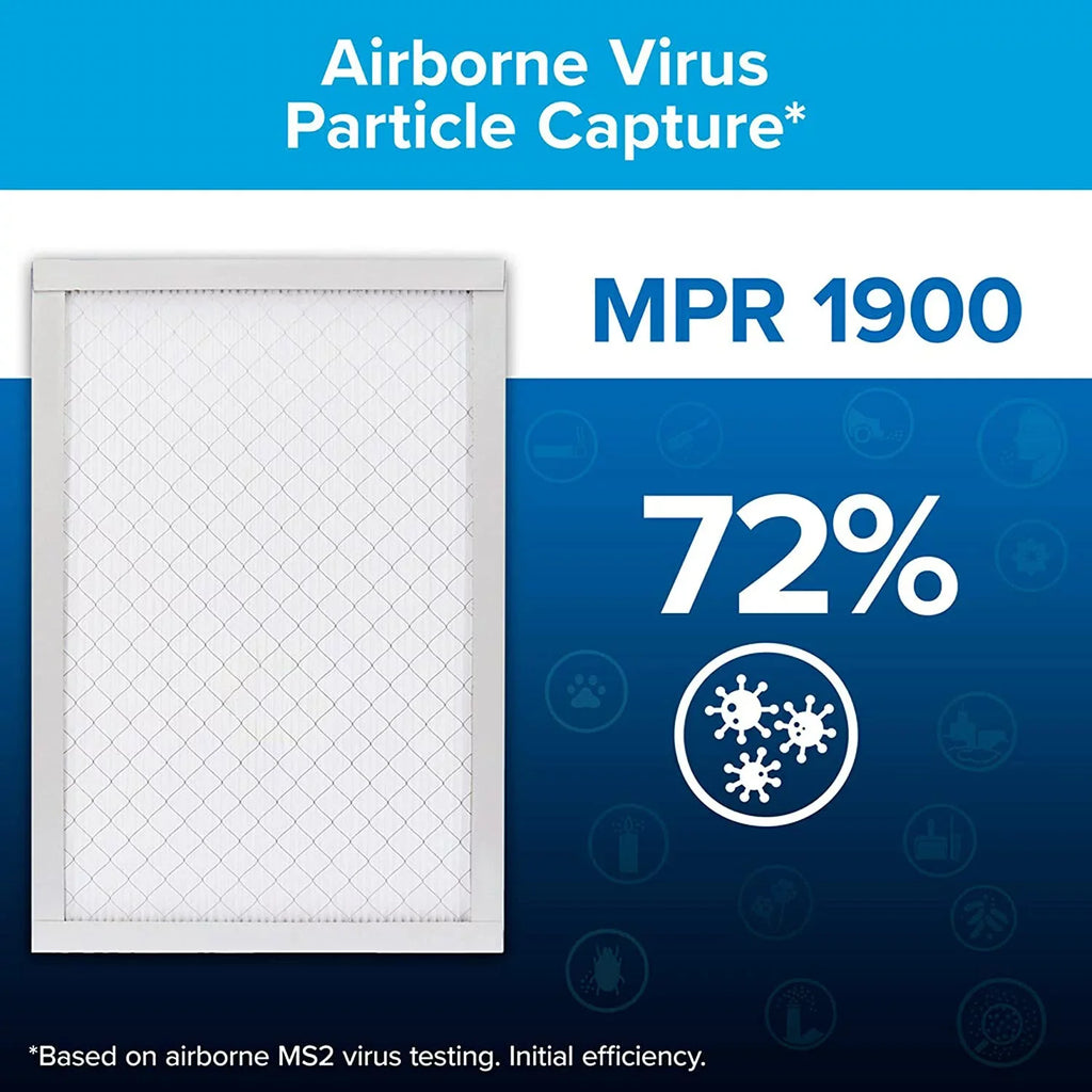 Filtrete 20x25x1, AC Furnace Air Filter, MPR 1900, Healthy Living Ultimate Allergen, 4-Pack (exact dimensions 19.69 x 24.69 x 0.78)