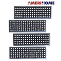 AmeriHome RMT10304 10 x 30 in. Drainage Rubber Stair Tread Set, Black - 4 Piece