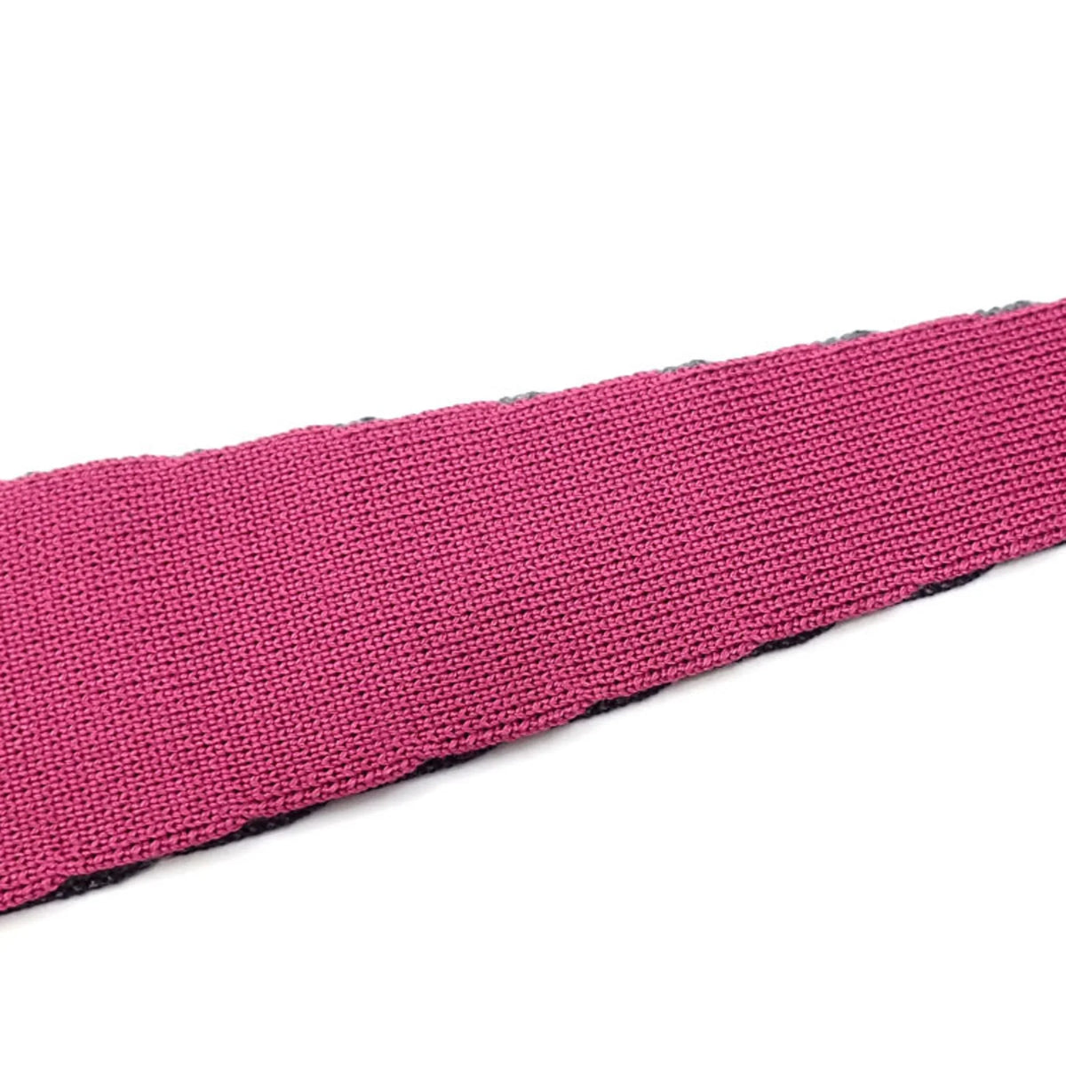 Pre-Owned Hermes Necktie Men's Square End Silk Pink Gray Navy Reversible 042017 (Good)