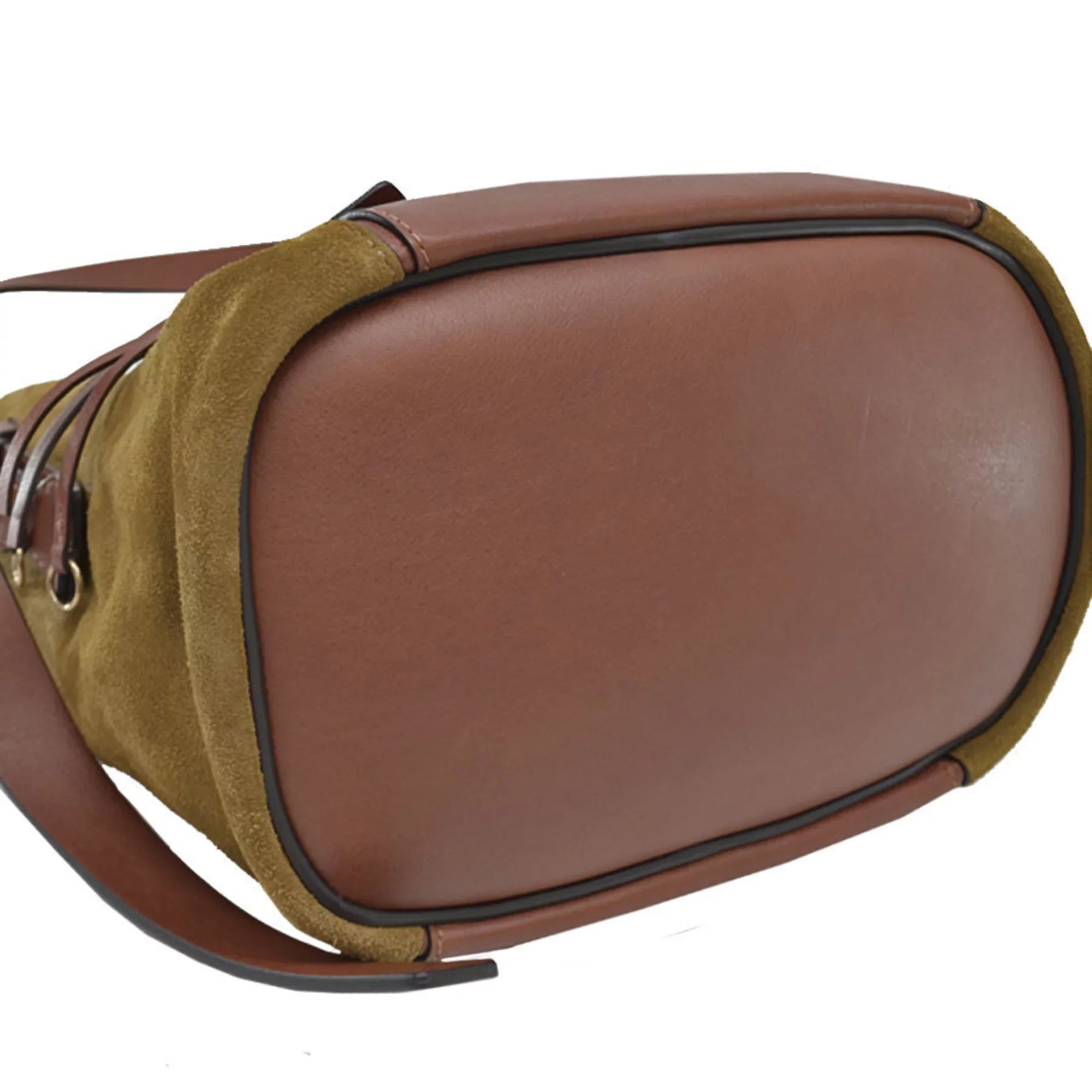 Pre-Owned Chloé Chloe Bag Brown Khaki Gold Leather Suede Shoulder 2Way Ladies (Good)