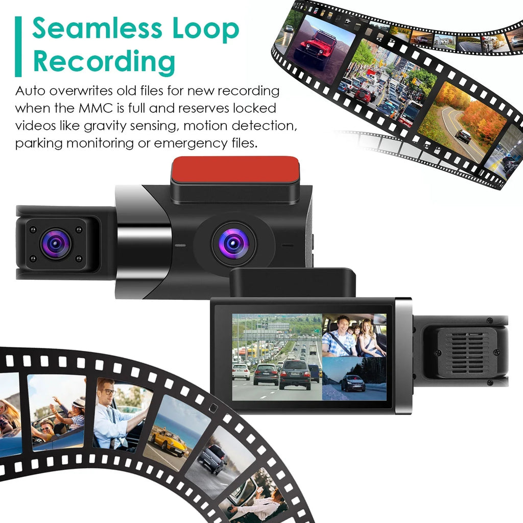 iMounTEK Car Dash Cam Camcorder, 2K Camera Recorder with 140° Angle GPS WiFi Night Vision G-sensor Loop Recording Parking Monitor