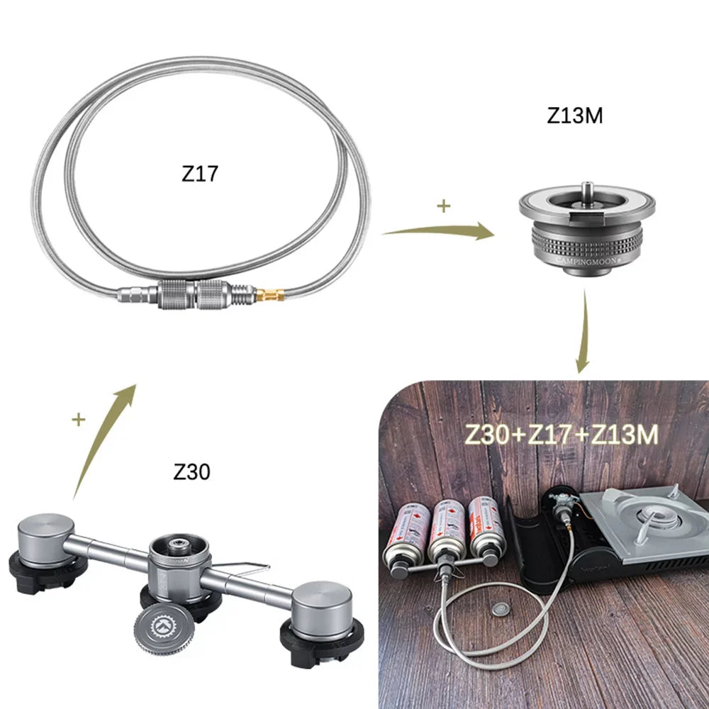 CAMPINGMOON Adapter,Head Conversion Adapter In 1 Butane 1 Butane Adapter Type Butane Convertor With Split Type Split Type Adapter Type Adapter Head Convenient AdapterAdventures 3 In 1