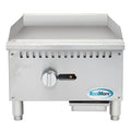 18 in. Natural Gas 1-Burner Griddle with 30,000 BTU in Stainless-Steel (KM-GG1-18M)