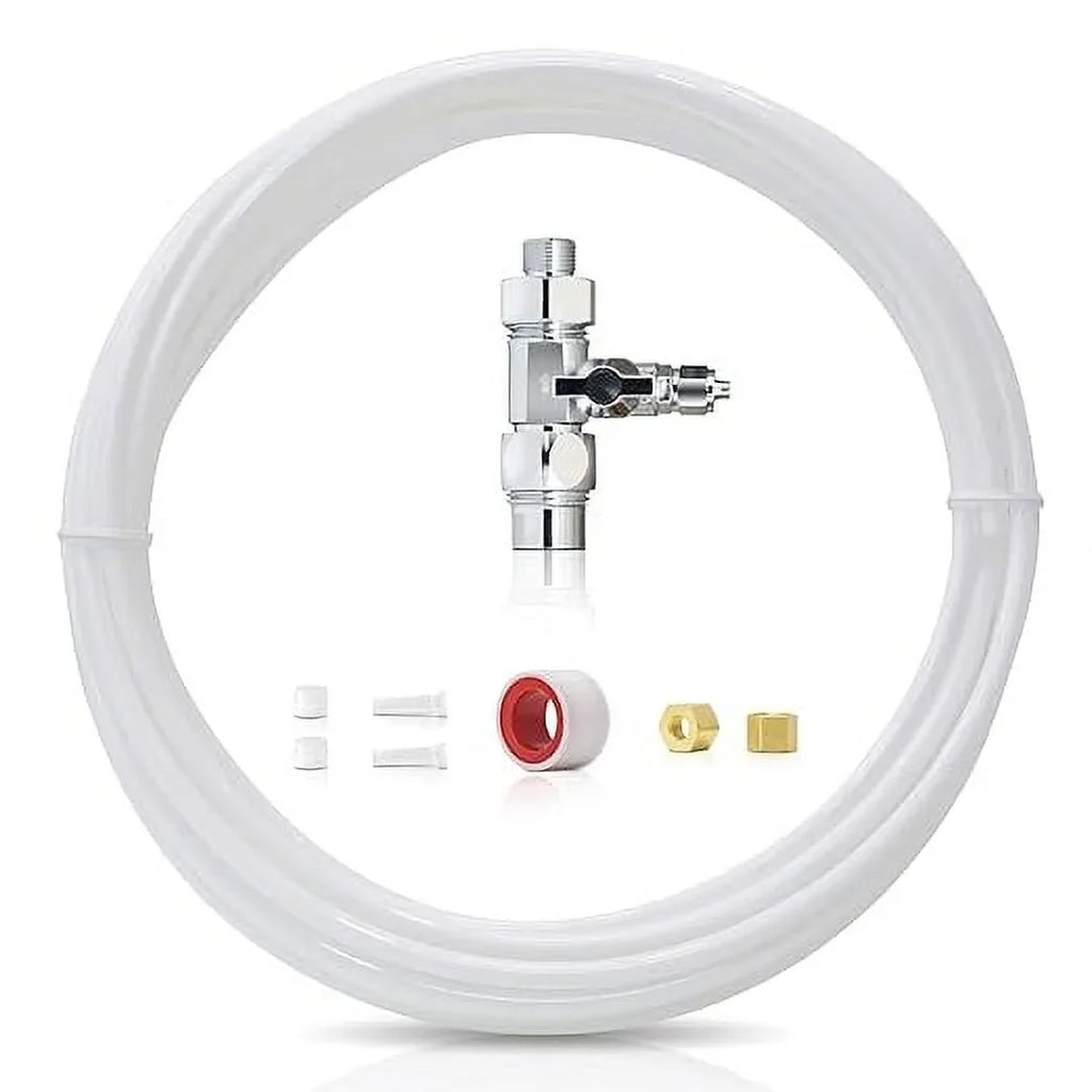 Waterdrop KITA Water Line Connection Kit for WD-10/15/17UA Series, Connect Under Sink Water Filtration System to 𝐑𝐞𝐟𝐫𝐢𝐠𝐞𝐫𝐚𝐭𝐨𝐫 & 𝐈𝐜𝐞 𝐌𝐚𝐤𝐞𝐫