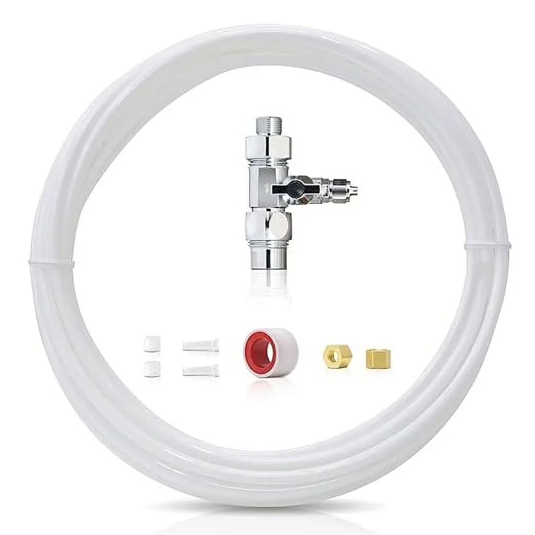 Waterdrop KITA Water Line Connection Kit for WD-10/15/17UA Series, Connect Under Sink Water Filtration System to 𝐑𝐞𝐟𝐫𝐢𝐠𝐞𝐫𝐚𝐭𝐨𝐫 & 𝐈𝐜𝐞 𝐌𝐚𝐤𝐞𝐫