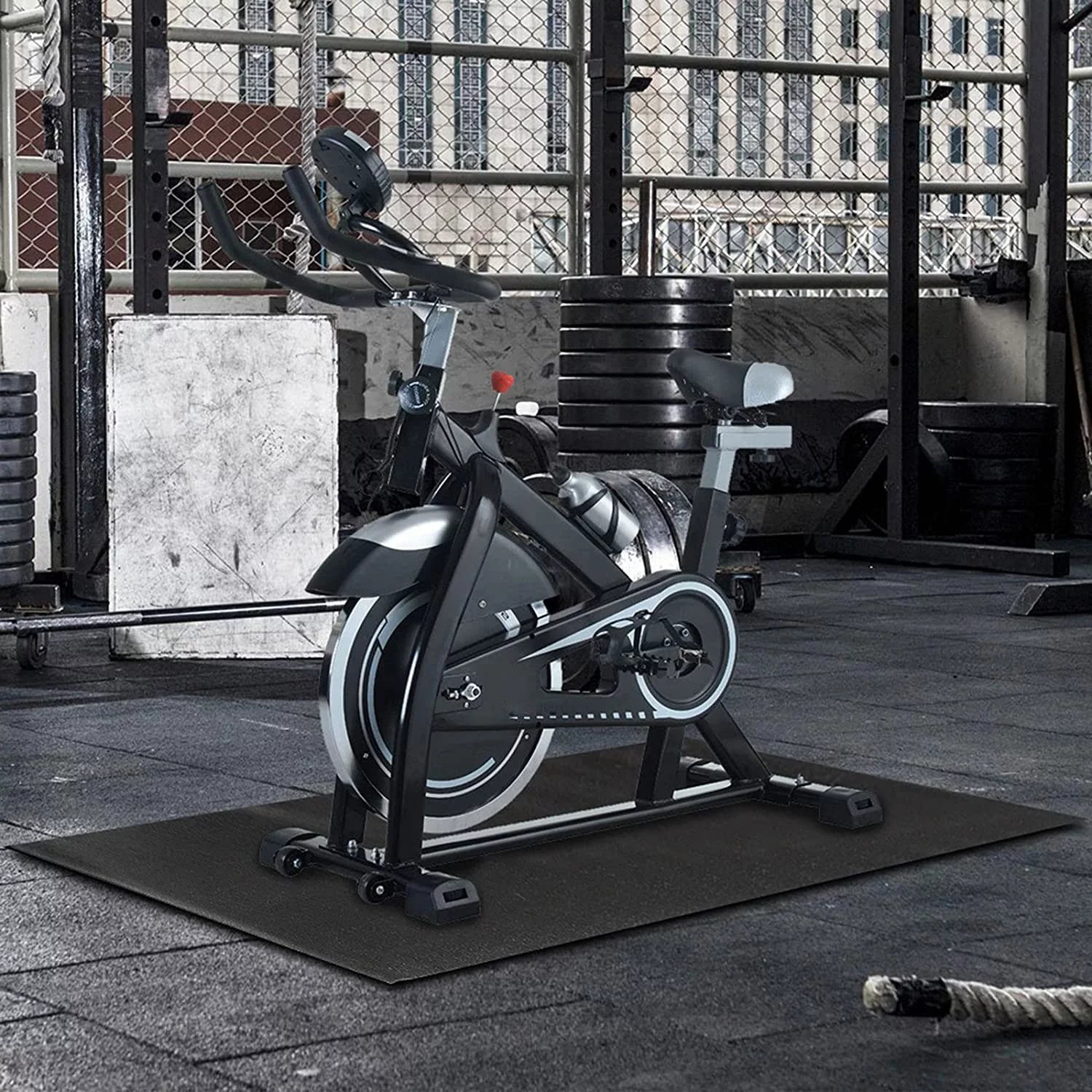 PVC fitness equipment mat, for Treadmills Rowing Machines Recumbent Bikes and Exercise Equipment Exercise Mats for Home Workout