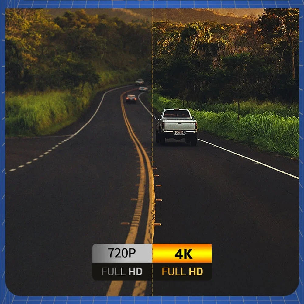 10.26 Inch Touchscreen 4K DVR Dash Cam - Front & Rear Driving Recorder - Carplay, Android Auto - Built-in WiFi - G-Sensing, Parking Monitor - Loop Recording, Hands-Free Calling Supported