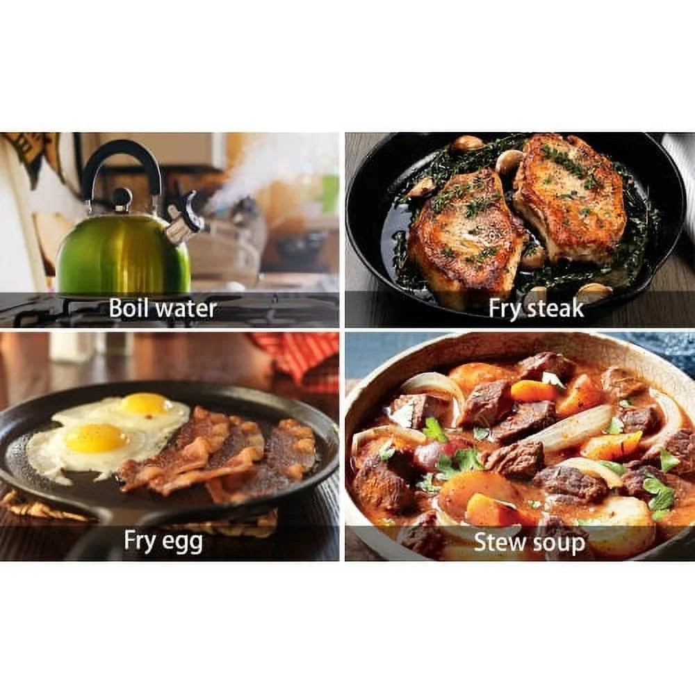 Hothit 34 Inch Gas Cooktop with Griddle, 5 Burner Gas Stove top, Cook top stove gas with Cast Iron Griddle, Natural Gas/Propane Gas Convertible,Stainless Steel