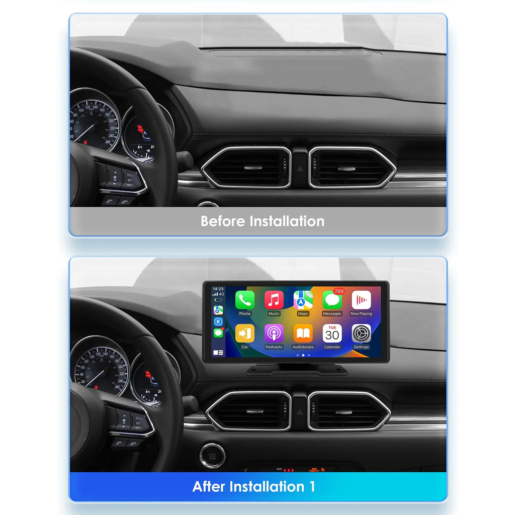 Android Auto Wireless Apple Carplay 360° Adjustable 10.26 Inch Touchscreen Car Radio Stereo Head Unit Bluetooth GPS Navigation Player With Backup Camera
