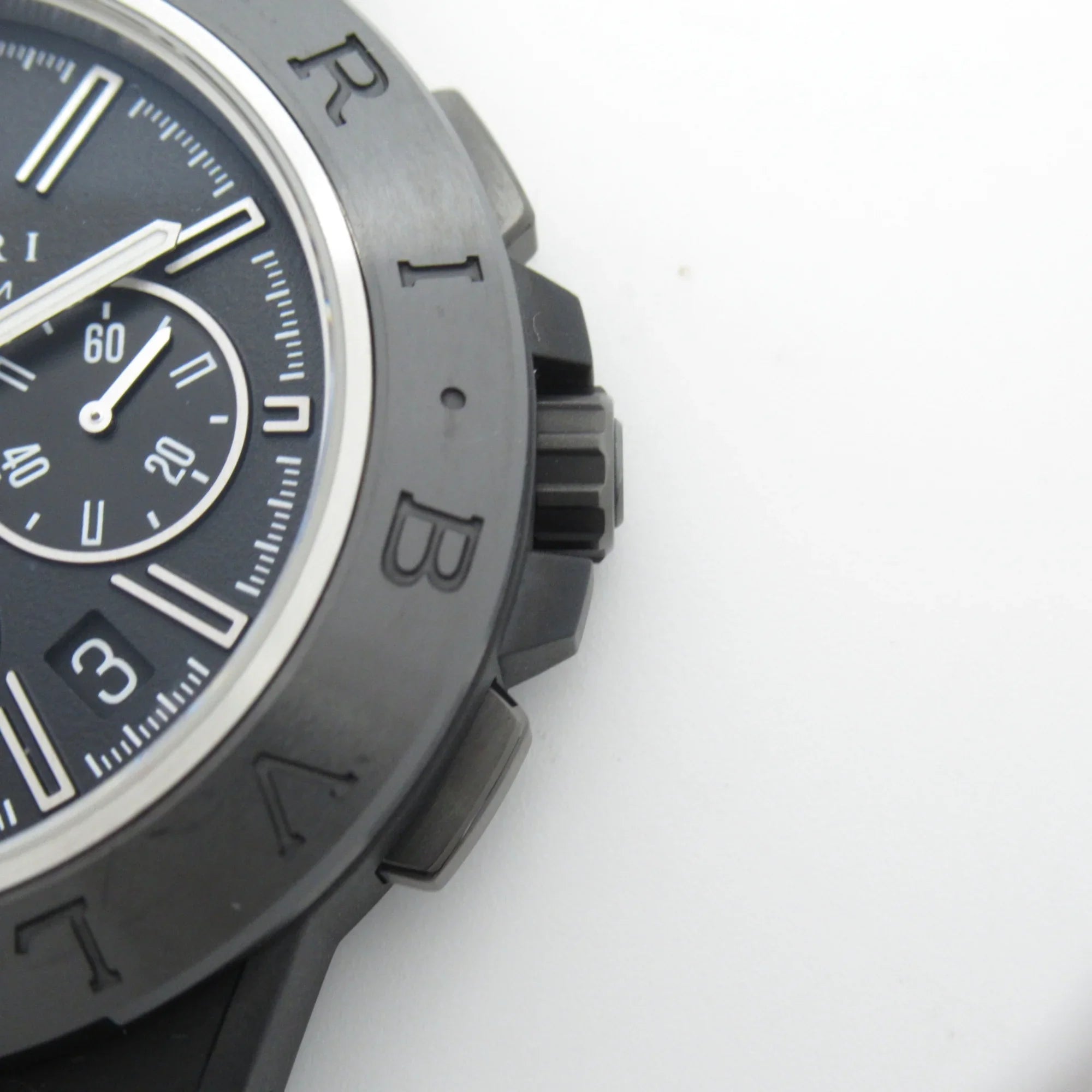 Pre-Owned BVLGARI Diagono Magnesium Chrono Wrist Watch watch Wrist Watch DG42SMCCH Mechanical Automatic Black  Rubber belt mag DG42SMCCH (Good)