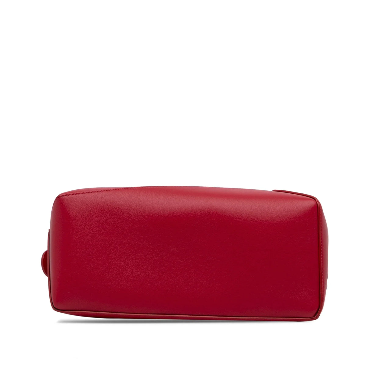 Pre-Owned Authenticated LOEWE Small Mushroom Puzzle Edge Calf Leather Red Satchel Unisex (Good)