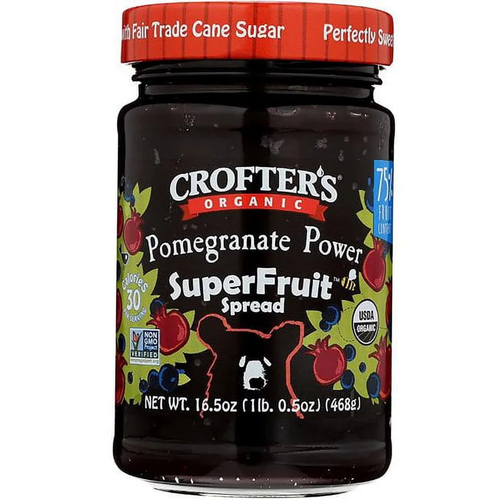 Crofter's- Organic SuperFruit Spread - Pomegranate Power 16.5 oz Jar