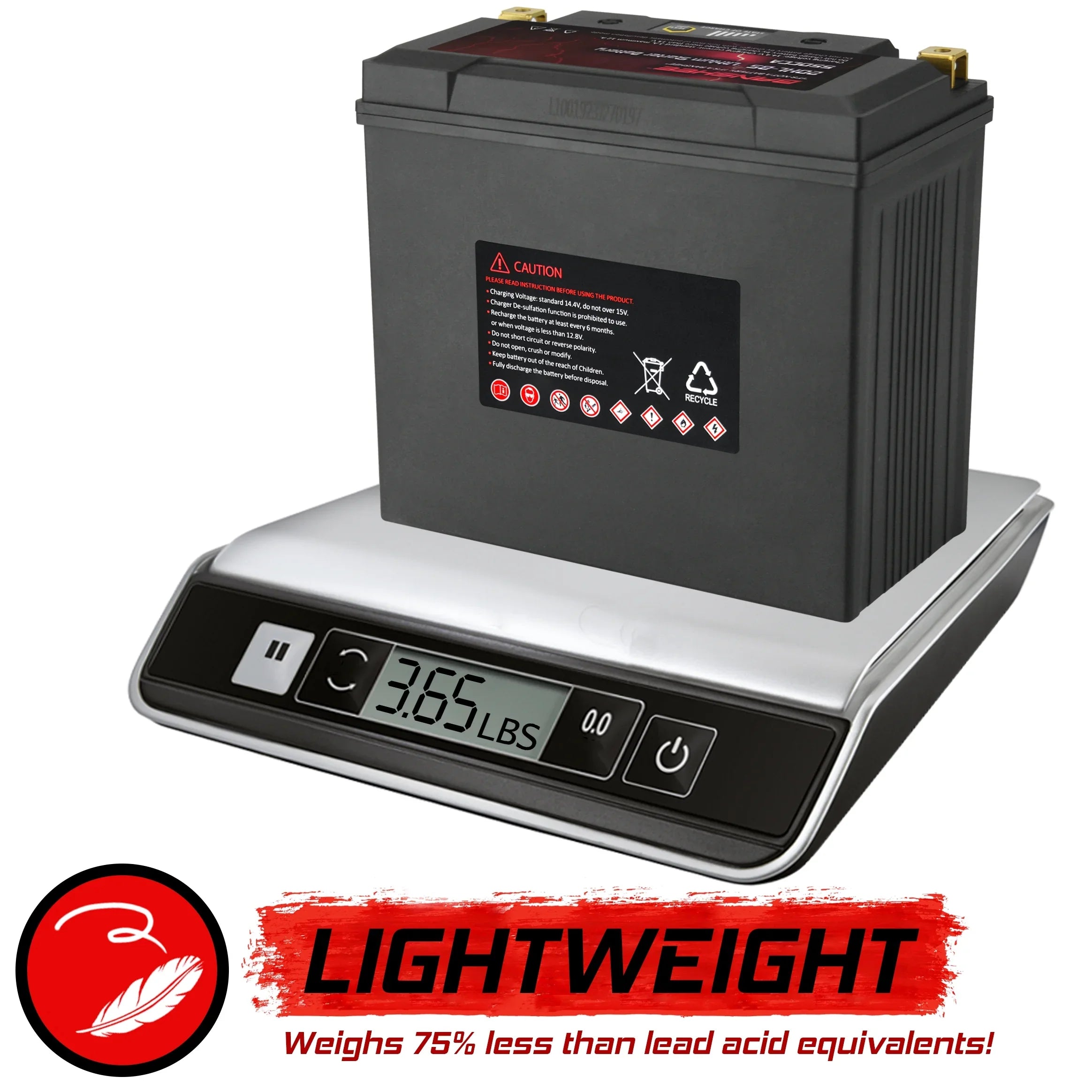 Banshee 20L-BS LiFePO4 Motorsports Battery Compatible with Yamaha XV1700A Road Star 2004 to 2007