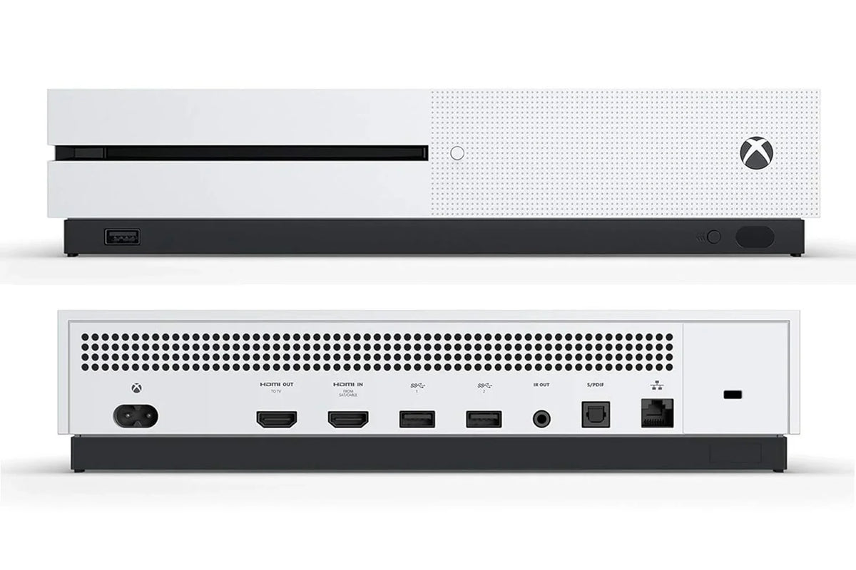 Microsoft Xbox One X 1TB, 4K Ultra HD White Console Only with Headset BOLT AXTION Bundle Like New