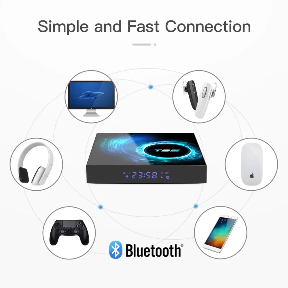 JahyShow T95 Android 10.0 TV Box - Living Room, Smart Quad-Core Media, 4GB+64GB, Streaming Ease