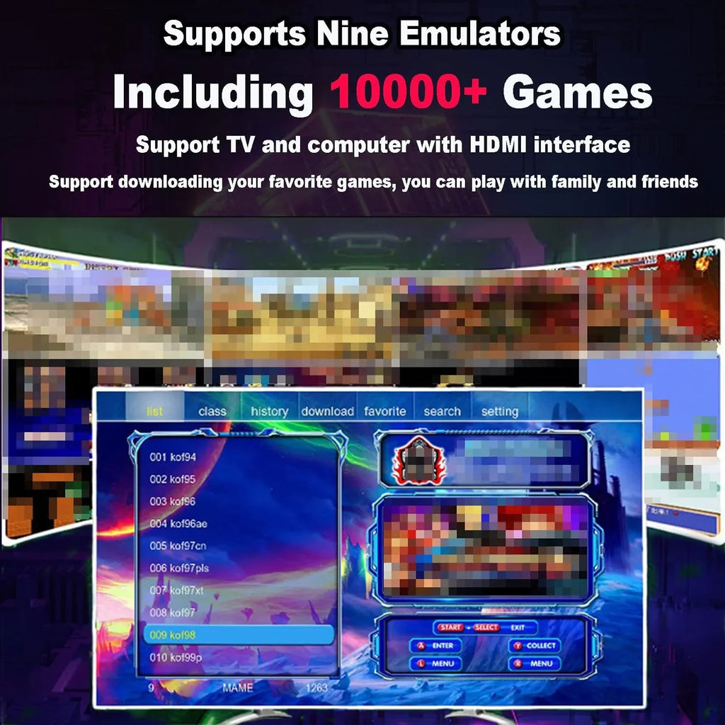 Microea Retro Video Game Console with 10000+ Classic Games, Dual 2.4G Wireless Game Controller, Support HD Output Display Screen Connection, Birthday Gift Halloween