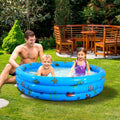 iMounTEK Kid Family Pool, 51x13” Inflatable Swimming Pool for 3 Kids with 4 Bottom Water Drain Plug