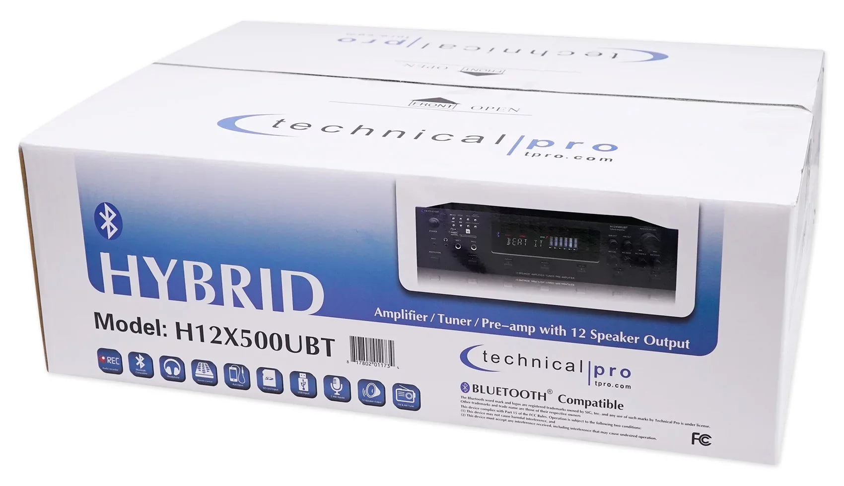 Technical Pro 6000w 6) Zone, Home Theater Bluetooth Receiver+12) 8" Speakers+EQ