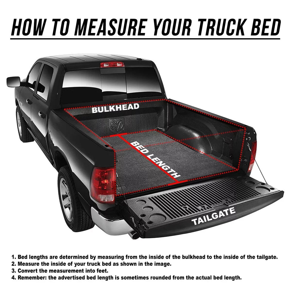 Auto Drive Soft Roll up Truck Bed Tonneau Cover Fits 04-12 Chevy Colorado / GMC Canyon 5'3" Bed