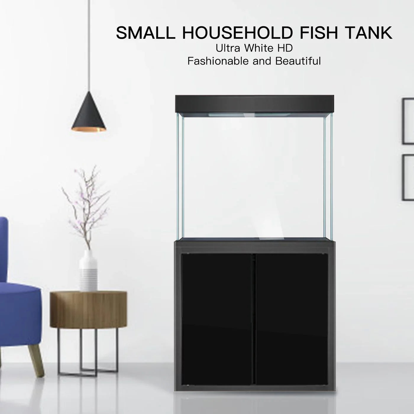 Aqua Dream 100 Gallon Tempered Glass All-in-one Aquarium Black