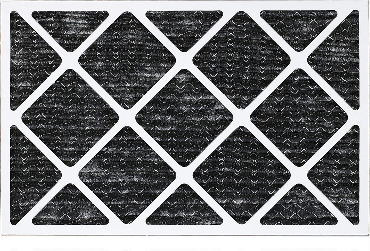 Filterbuy 12x18x1 MERV 8 Odor Eliminator Pleated HVAC AC Furnace Air Filters with Activated Carbon (12-Pack)