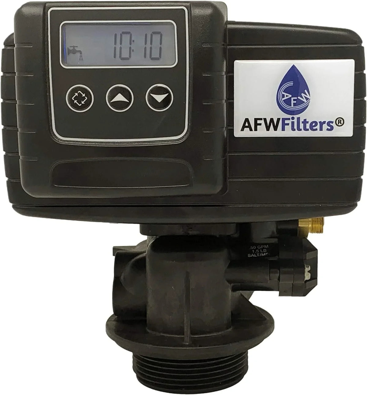 AFWFilters 2 cubic Foot 64k Whole Home Iron Pro Water Softener with Fine Mesh Resin, 1" Plastic MNPT Connection, and Blue Tanks