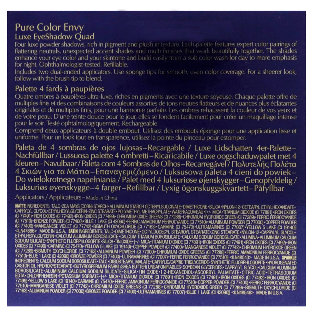 Estee Lauder Pure Color Envy Luxe Eyeshadow Quad - 08 Wild Earth , 0.21 oz Eye Shadow