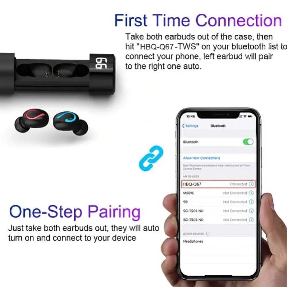 Earbuds Wireless TWS Headphones Earphones True Wireless Stereo Headset R2R for Samsung Galaxy TabPRO 8.4 Tab 3 8.0 7.0 4 10.1 SM-T530 2 10.1, S5 Active, S10 5G On5 Note 9 8 5 NotePRO 12.2 4 3