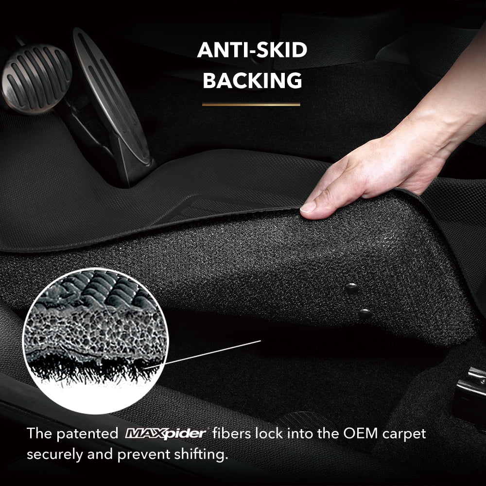 3D MAXpider KAGU Floor Mat (BLACK) compatible with CHRYSLER PACIFICA/VOYAGER 2017-2024 - Front Row