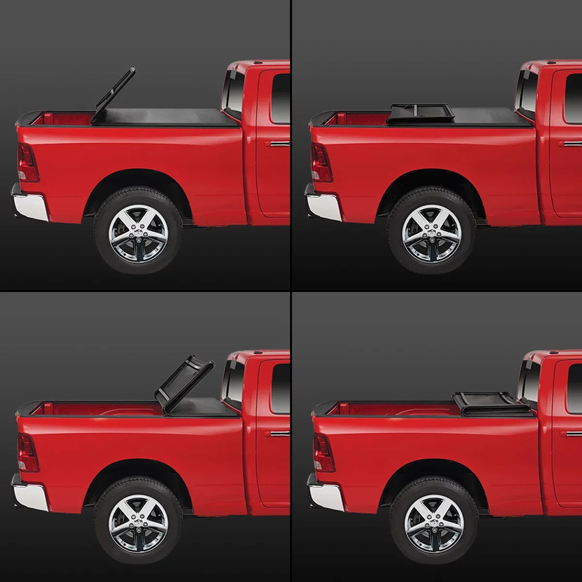 DNA Motoring TTC-TRISOFT-008 For 1993 to 2004 Ford Ranger 6 Ft Short Bed Flareside Tri-Fold Soft Top Tonneau Cover 94 95 96 97 98 99 00 01 02 03