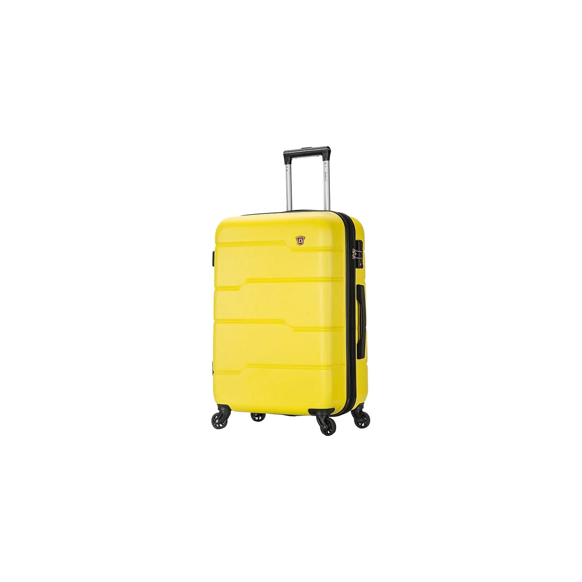 DUKAP RODEZ Plastic 4-Wheel Spinner Luggage Yellow (DKROD00M-YEL)