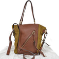 Pre-Owned Chloé Chloe Bag Brown Khaki Gold Leather Suede Shoulder 2Way Ladies (Good)