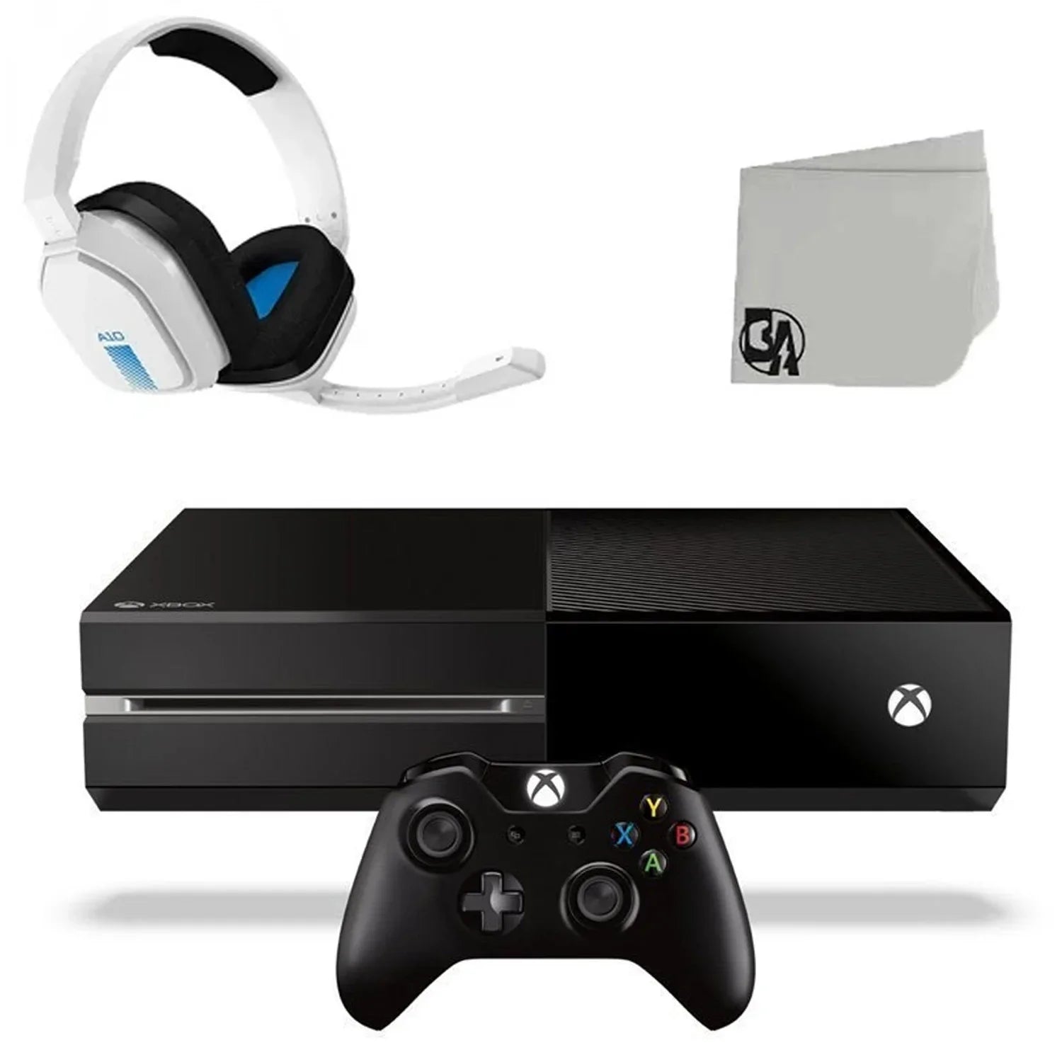 Microsoft Xbox One Original 500GB Gaming Console Black With Astro A10 Headset Gaming BOLT AXTION Bundle Used White Blue