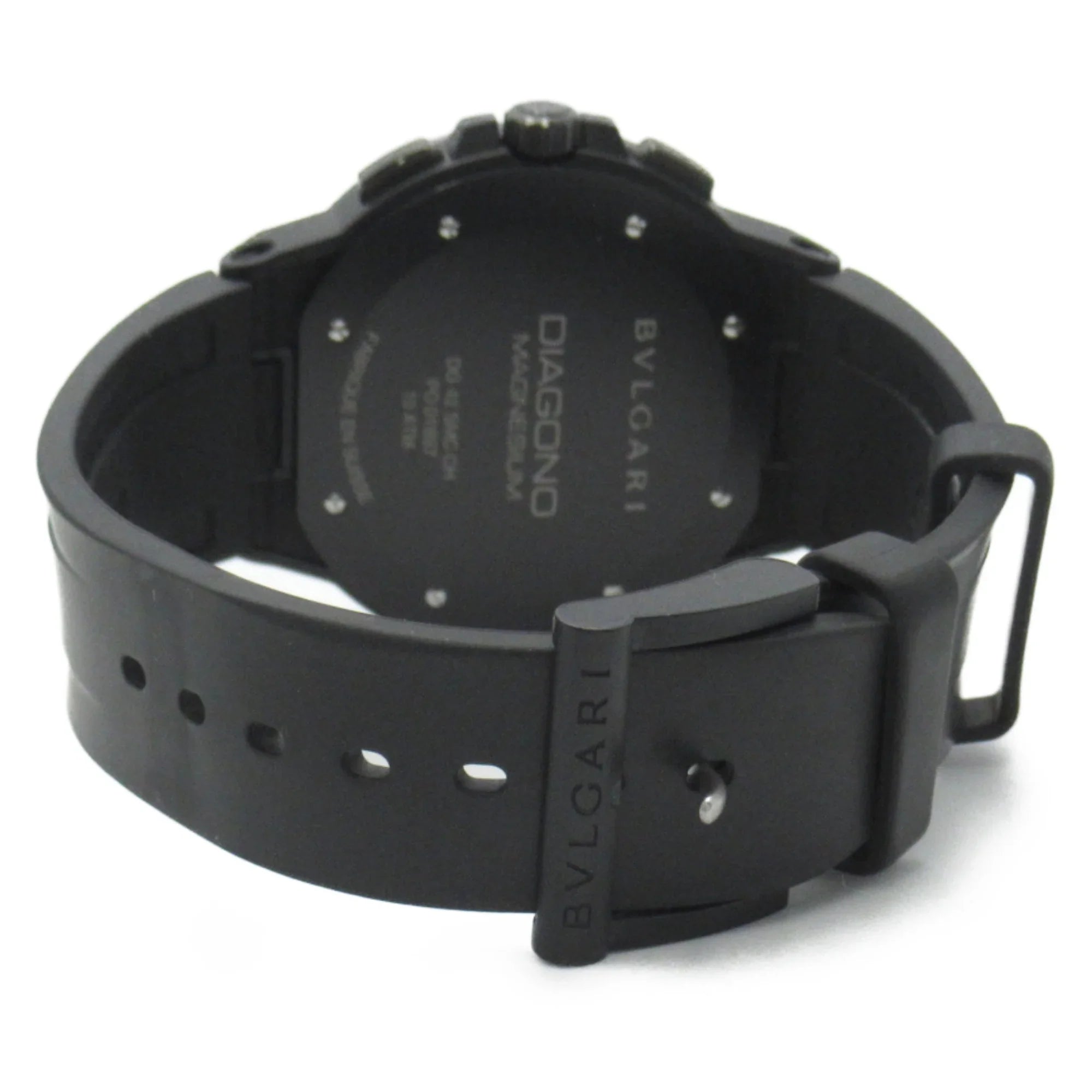 Pre-Owned BVLGARI Diagono Magnesium Chrono Wrist Watch watch Wrist Watch DG42SMCCH Mechanical Automatic Black  Rubber belt mag DG42SMCCH (Good)