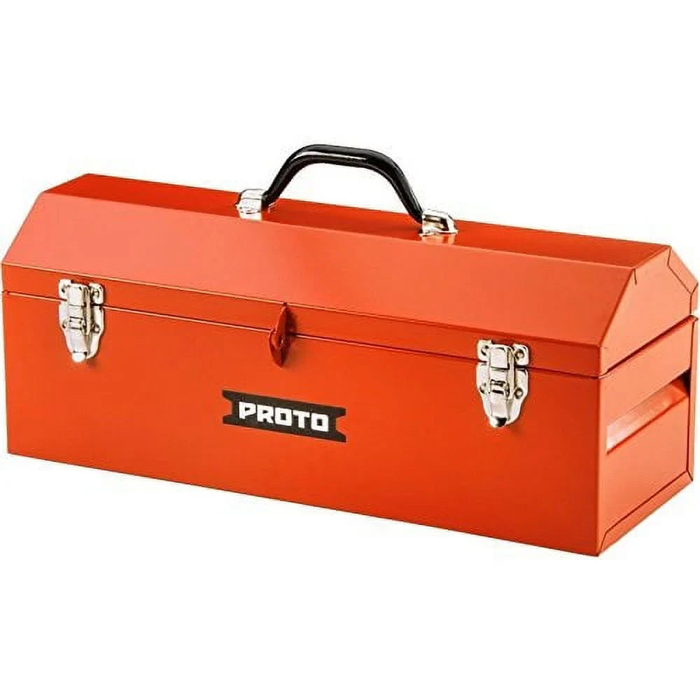 PROTO J9971R 19"W Steel, Safety Red Portable Tool Box, Powder Coated, 7"H