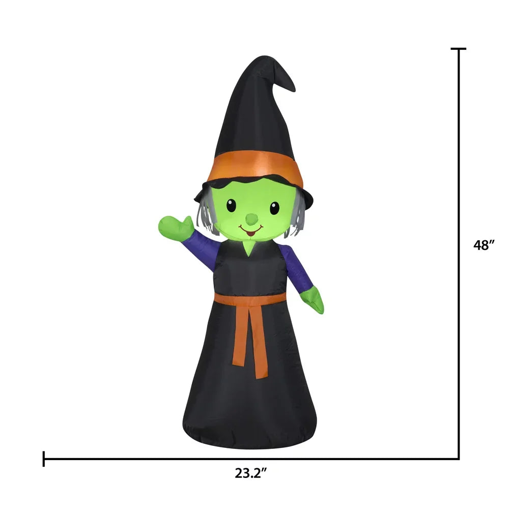 Airblown Inflatables 4FT Tall Halloween Inflatable Cute Witch
