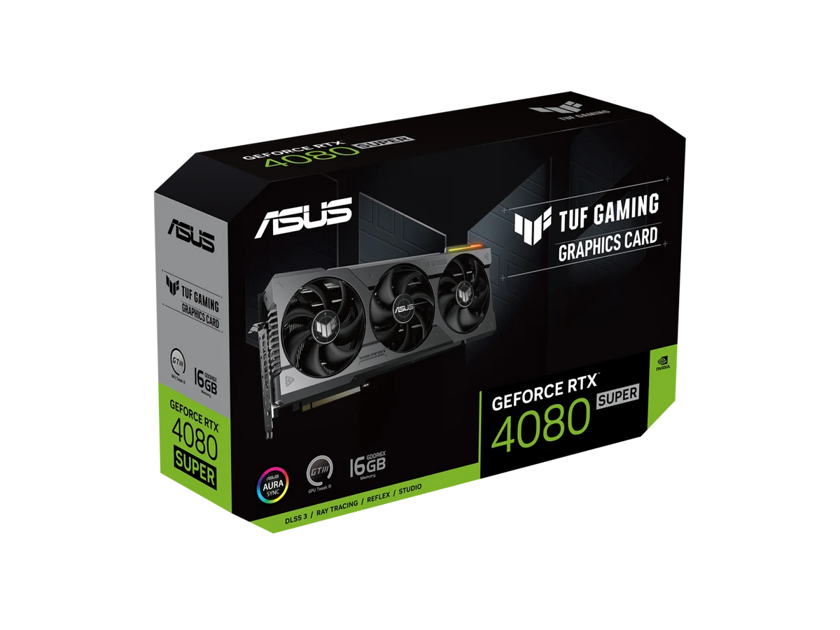 ASUS TUF Gaming GeForce RTX 4080 SUPER 16GB GDDR6X Graphic Card - 16GB GDDR6X 256-bit memory interface - 4th Generation Tensor Cores - 3rd Generation RT Cores - Overclock Mode - ASUS GPU Tweak III