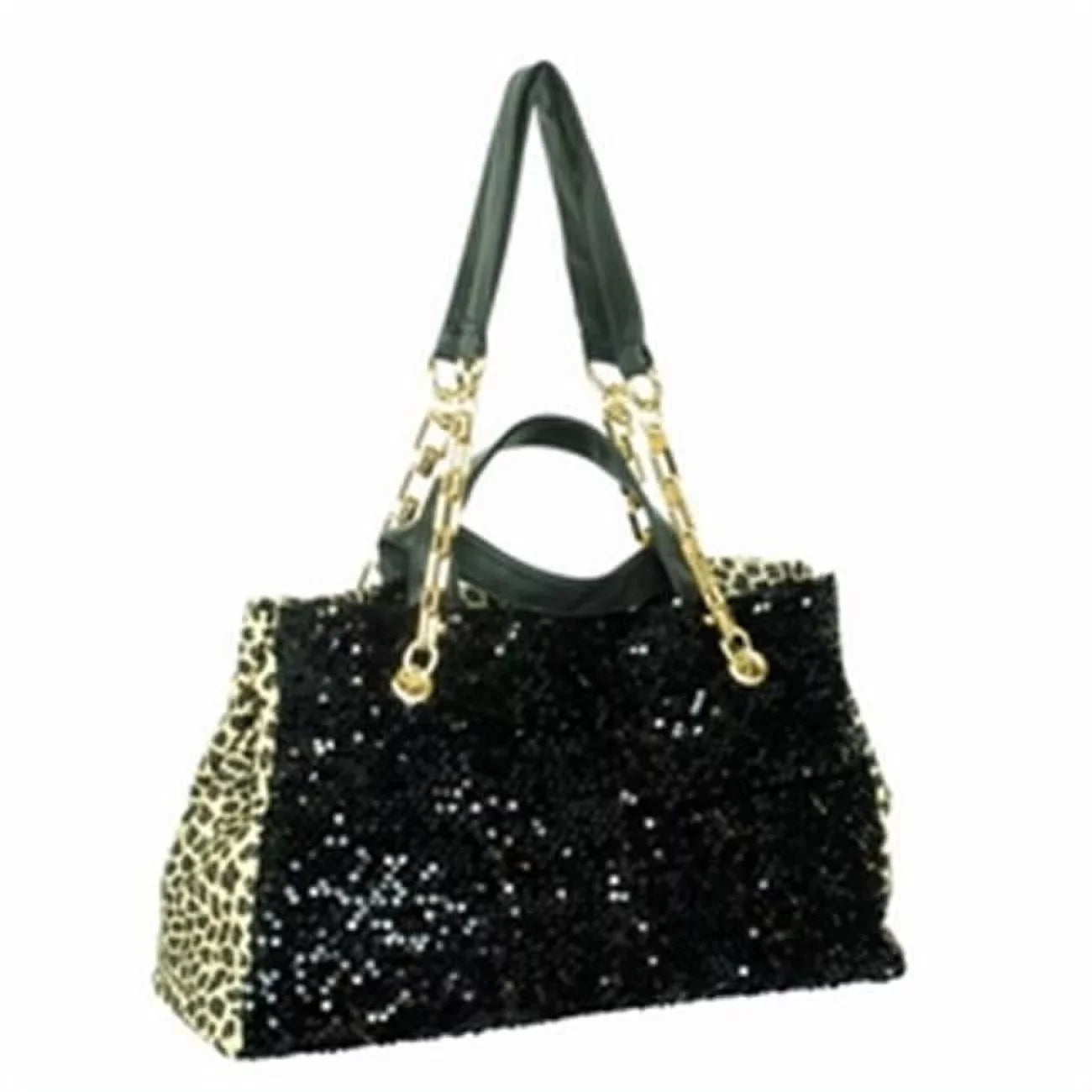 Blancho Bedding  My Love - Stylish Black Four Carrying Handles Bag Handbag Purse