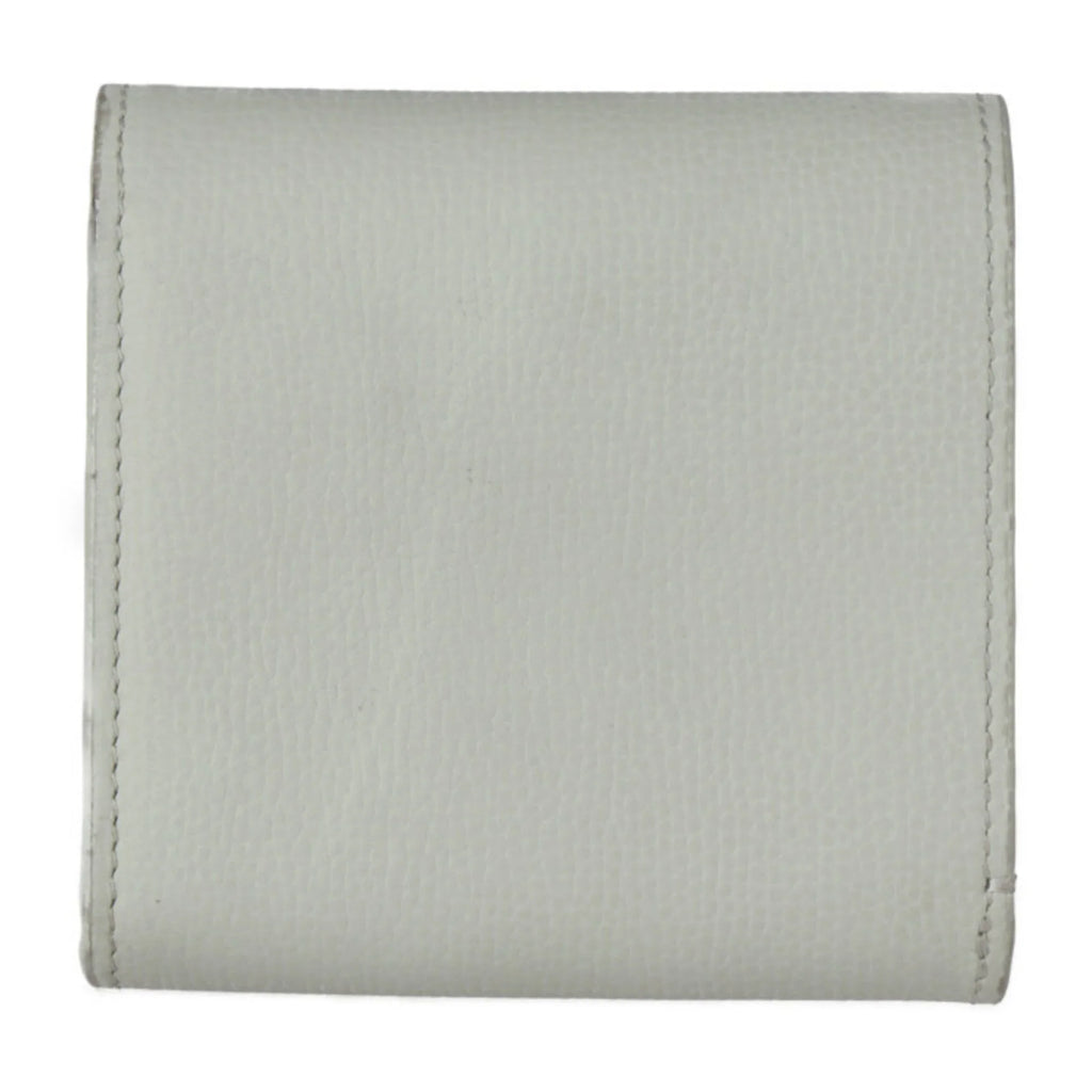 Pre-Owned LOEWE Loewe ANAGRAM COMPACT FLAP WALLET Anagram compact flap wallet folio C821L57X01 leather light green series silver metal fittings L-shaped fastener (Good)