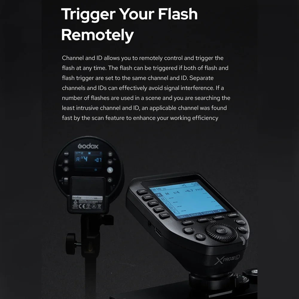 Godox XPROII-L 2.4G Wireless Flash Trigger TTL Autoflash 18000s HSS Large LCD Screen 32 Channels 16 Groups Replacement for Leica Cameras