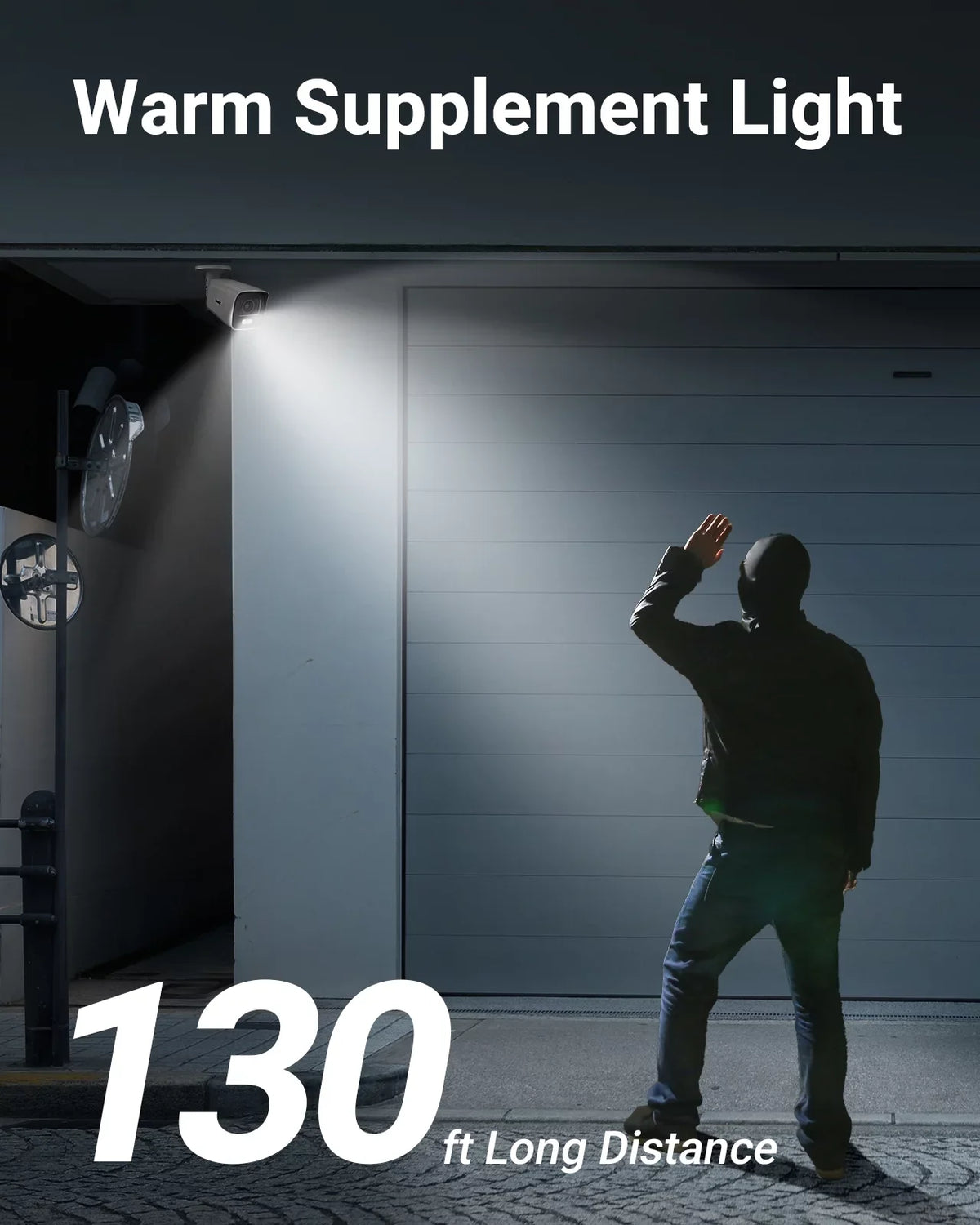ANNKE 4K Ultra HD Poe IP Security Camera with True Full Color Night Vision Human Vehicle Detection Supplement Light