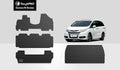 ToughPRO - Full Set with Cargo Mats Compatible with HONDA Odyssey - All Weather Heavy Duty (Made in USA) - Black Rubber - 2011