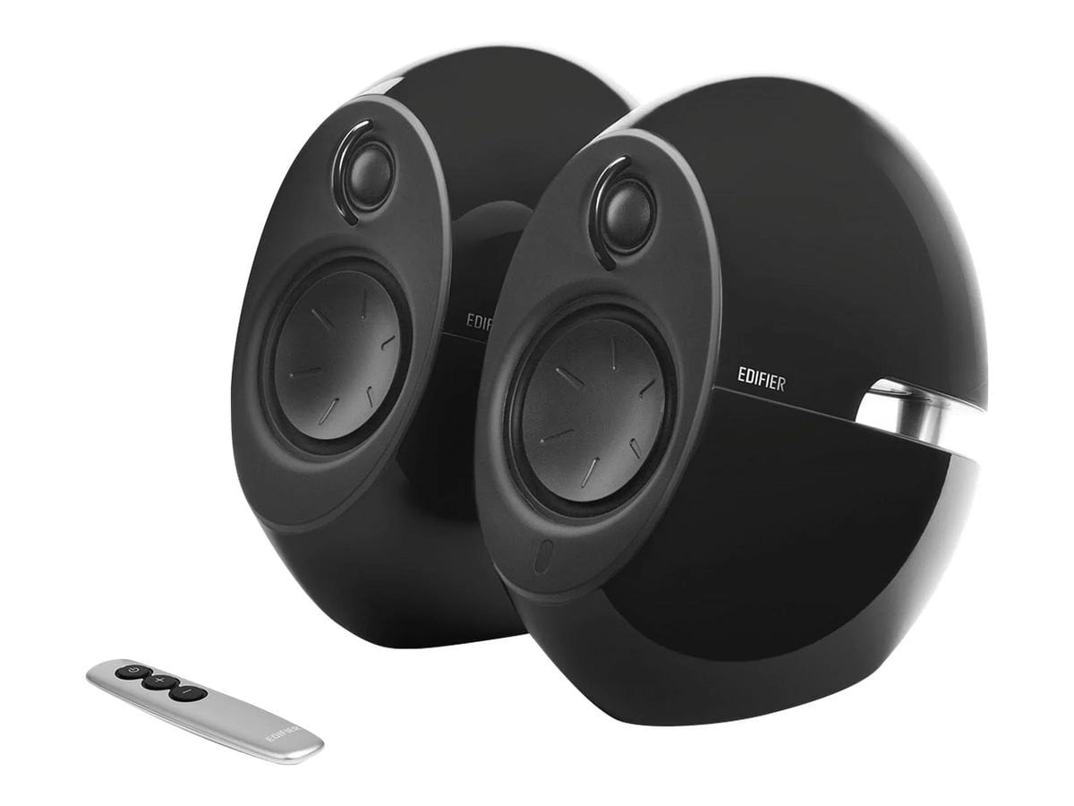Edifier E25 Luna Eclipse - Speakers - for PC - wireless - Bluetooth - 74 Watt (total) - 2-way - black, Holiday Gift