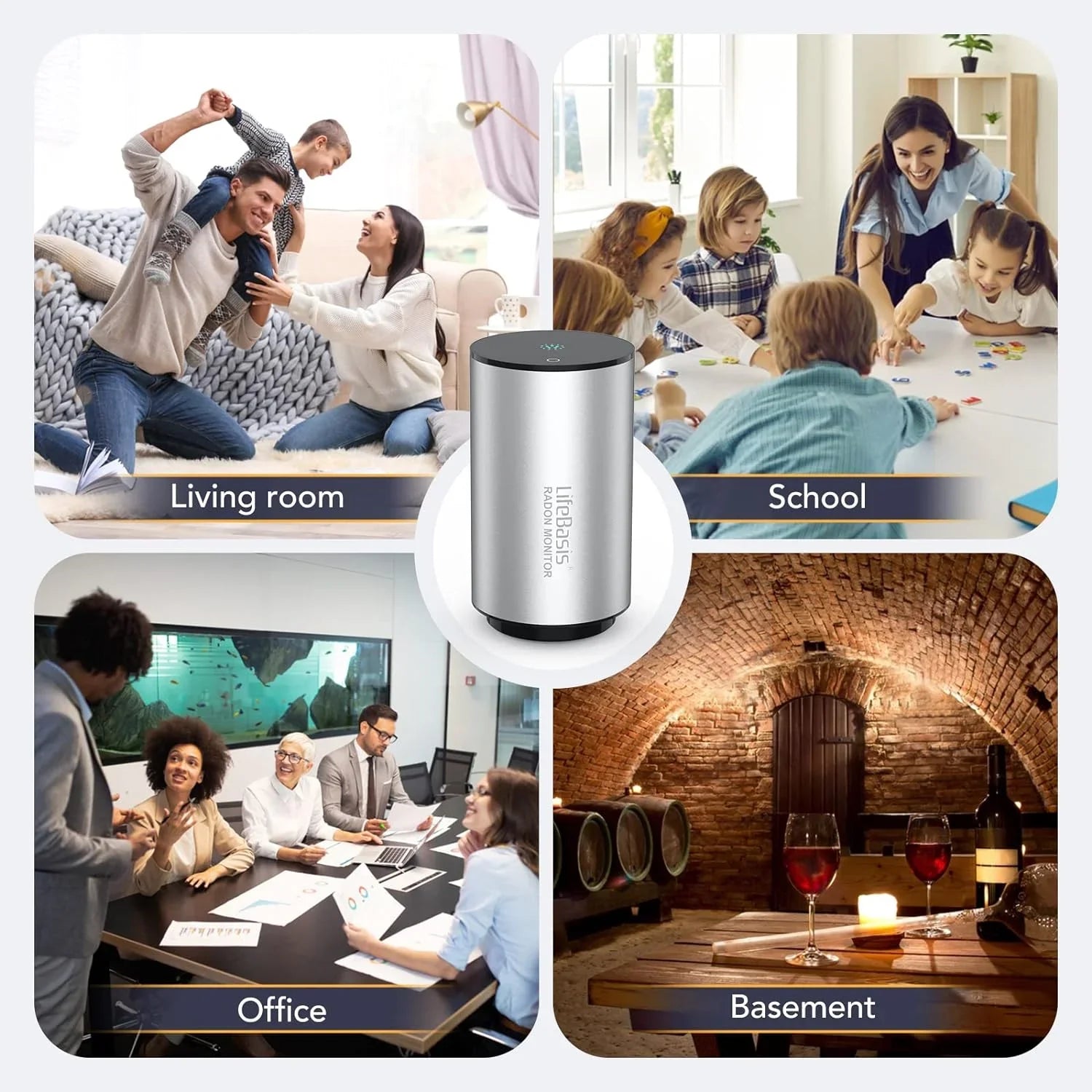 Life Basis Radon Detector for Home Smart Radon Monitor Fast Capture of Fluctuating Levels