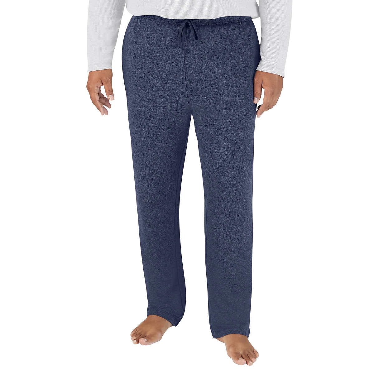 Eddie Bauer Men’s Top & Bottom Lounge Sleepwear Pajama Set, Gray/Blue, XL