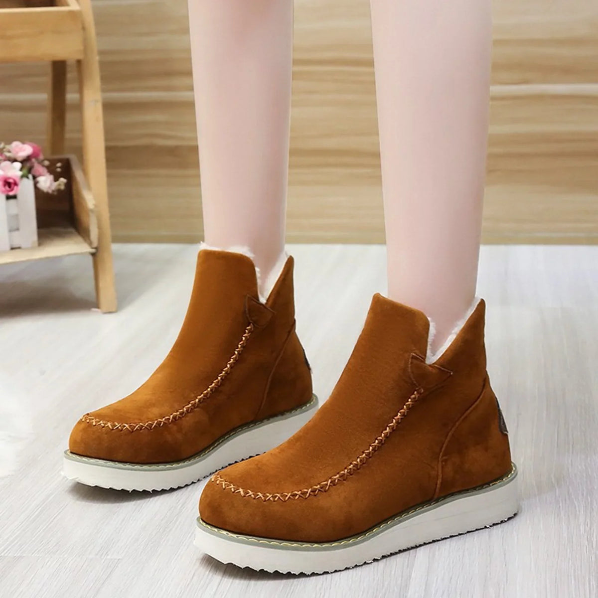 WANYNG And Fashion Shoes Boots Snow Winter Cotton Casual Women's Warm Boots Short Women's Boots Women Booties Heel Womens Heels Wide Width