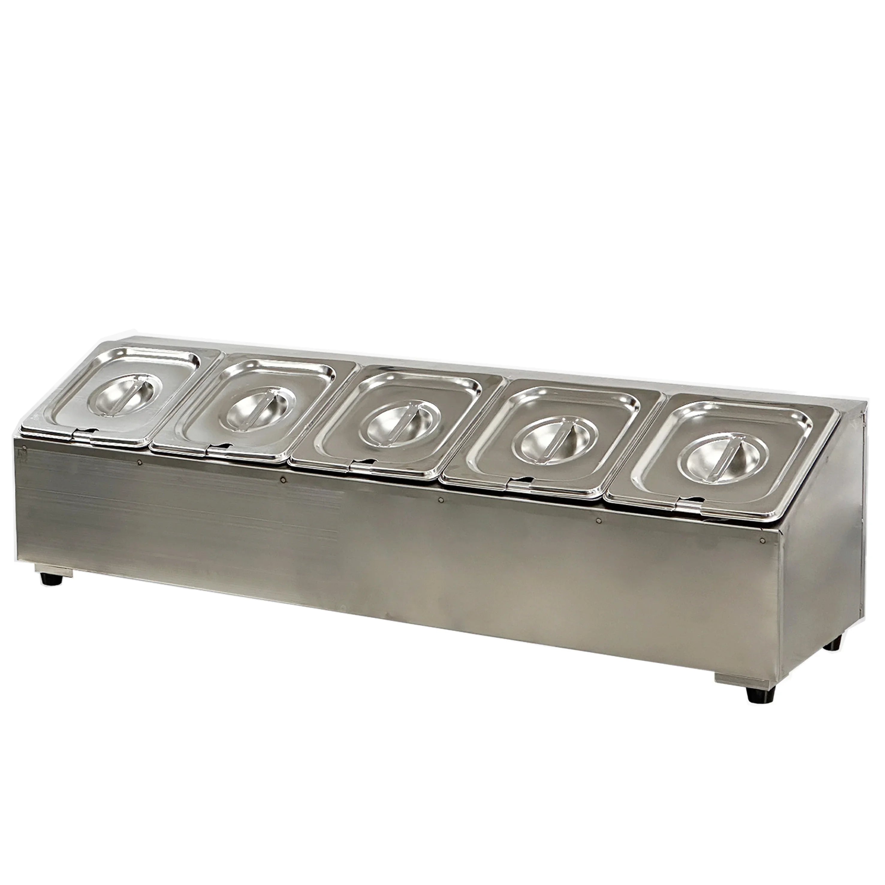 Stainless steel display Milk tea shop dessert basin commercial hot pot shop seasoning rack CS16- 5S